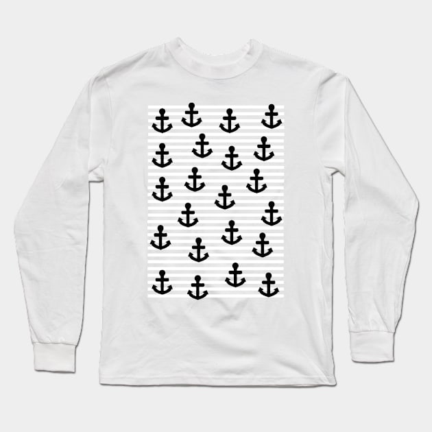 Anchor & Stripes Long Sleeve T-Shirt by CindyS